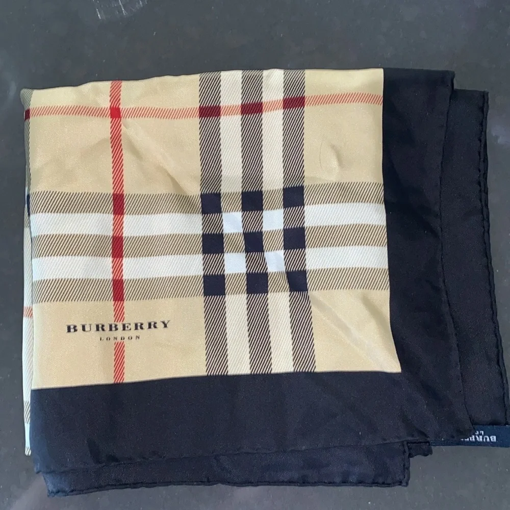 Authentic Burberry Nova Check silk scarf